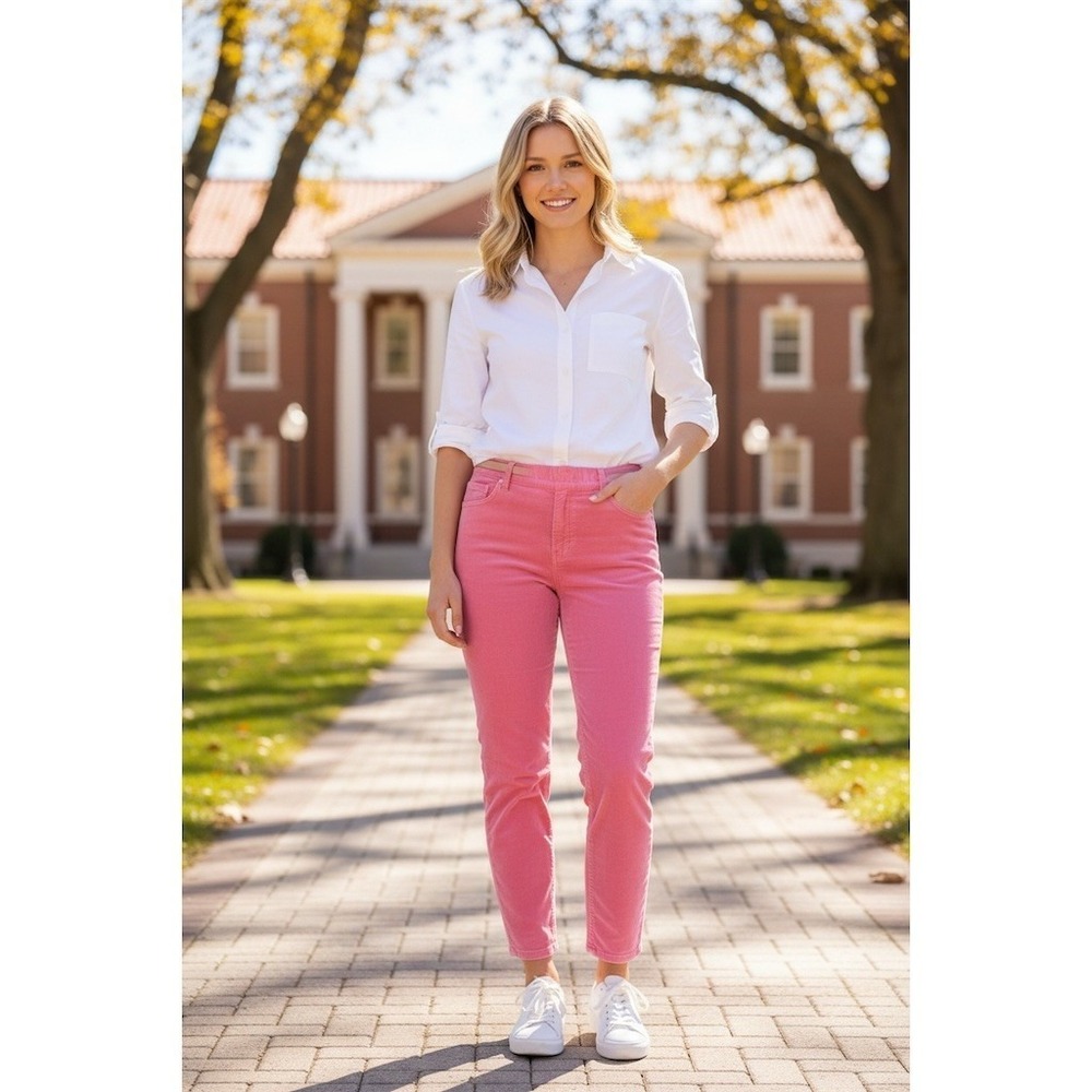 Juicy Couture Pants Plus 16 Pink Skinny Mid Rise‎ Barbiecore Elle Woods corduroy